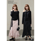 DINOSAUR 波点蕾丝不规则设计半身裙 AUNT恐龙阿姨