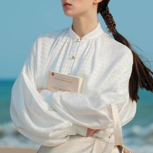 新中式衬衫粼夕人丝人棉亲肤透气