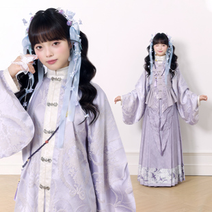 粼夕squama【燕紫】改良明制汉服国风套装琵琶袖马面裙汉洋折衷女