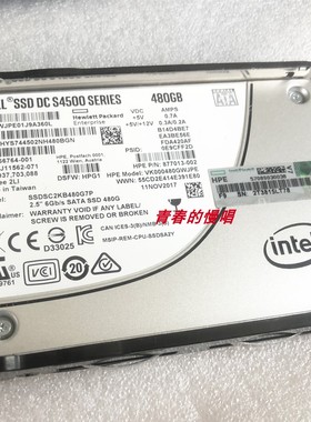 H 877746-B21 480GB SATA SSD 878846 G9 G10 gen9固态硬盘