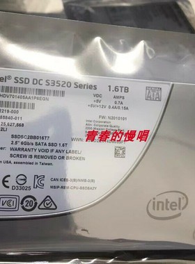 Intel DC S3520 1.6T SSD 6Gb/s MLC 2.5 SATA SSDSC2BB016T7硬盘