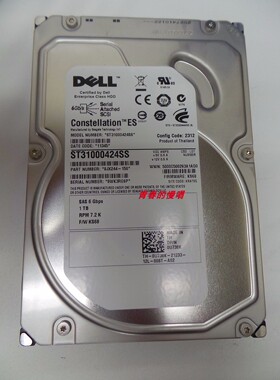 DELL R410 R710 1TB 1T 7.2K 3.5寸 SAS ST31000424SS服务器硬盘