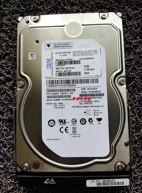 IBM 00Y5144 46W7000 00Y8787 dcs3700 3441 4T 4TB SAS 存储硬盘