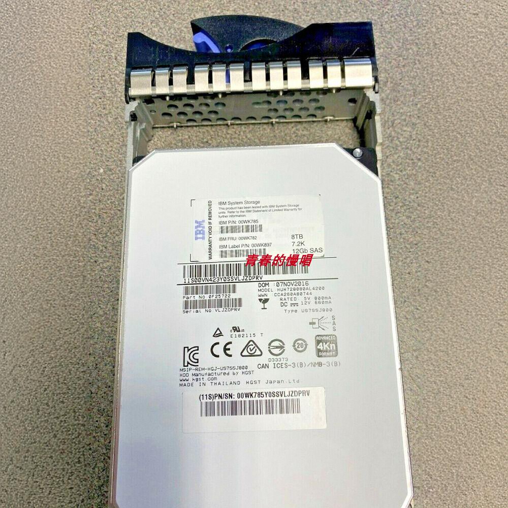 IBM 00WK865 00WK855 00Y5909 8T 8TB SAS 3.5寸 V3500 V3700硬盘