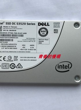 原装DELL S3520 0K49V9 K49V9 800GB SATA SSD 6Gb固态服务器硬盘
