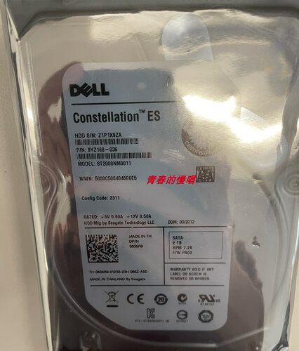 DELL ST2000NM0011 0835R9 2TB 2T SATA T410 T610 T620 R410硬盘