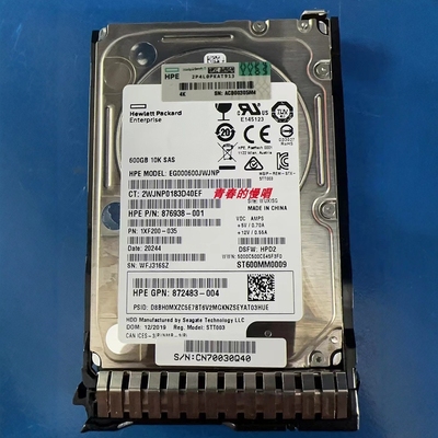 H 872736 600G SAS 12GB EG000600JWJNP 876938-001 ST600MM0009