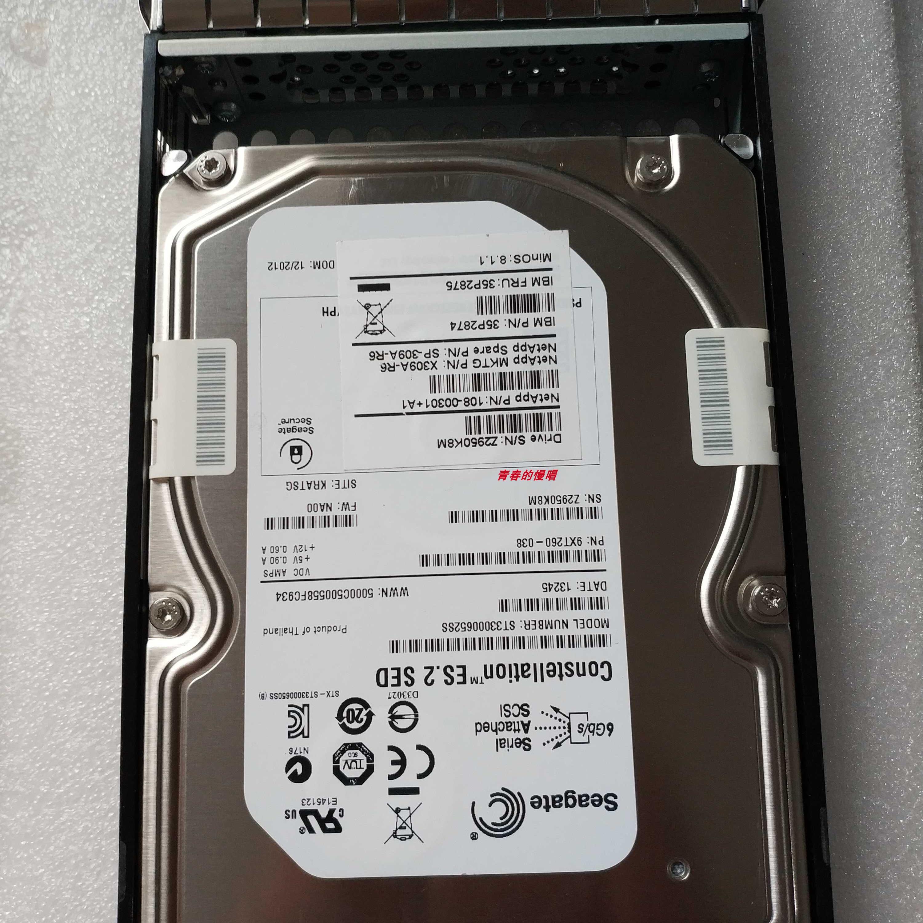 NetApp X309A-R6 35P2874 35P2875 DS2246 DS4243 3TB SAS 3T硬盘