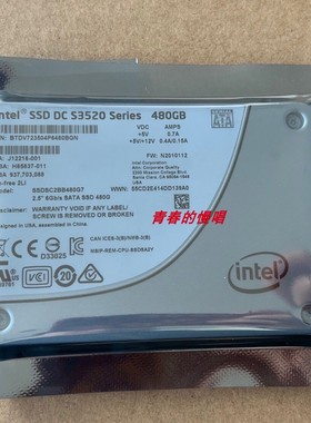 Intel/英特尔 SSD DC S3520 480G SSDSC2BB480G7 SATA 固态硬盘