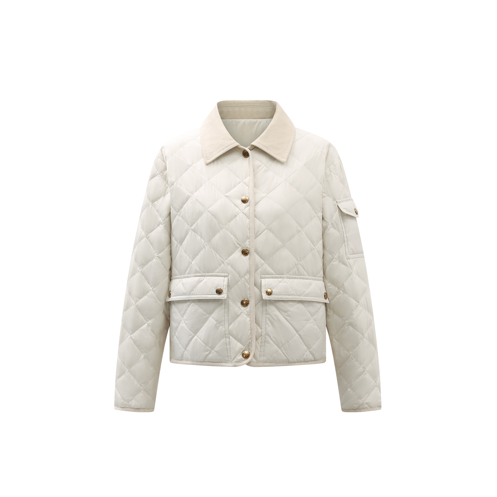 【米粒严选】TFK老钱风菱形格轻薄鹅绒羽绒服 704