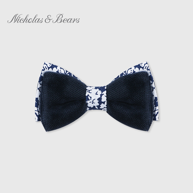 力高秋冬新款純棉碎花裝飾領結