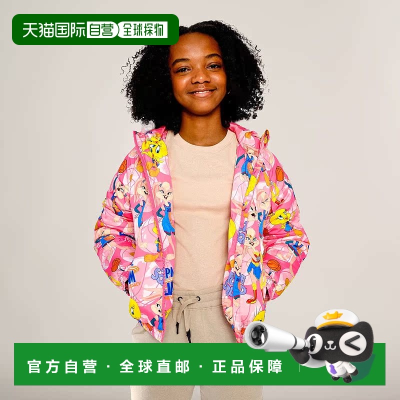 自营 members only新款 Looney Mash 女童重磅绗缝羽绒夹克 - 粉