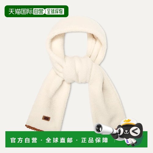 自营欧洲直邮UGG 女士奶油色围巾
