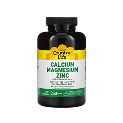 香港直发country life钙镁锌片促进骨骼健康250片装营养补充剂