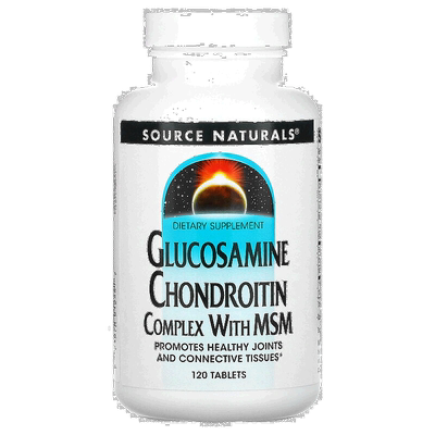 香港直发Source naturals源美补充剂氨基葡萄糖软骨素120片