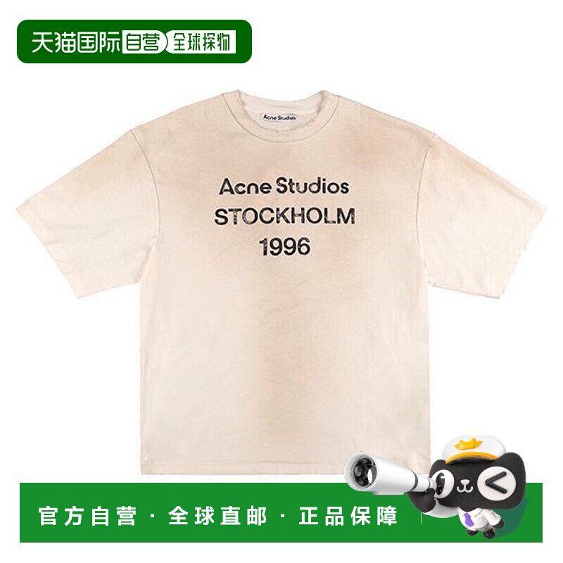 韩国直邮Acne Studios CL0196 DUSTY WHITE 斯德哥尔摩标志公共短