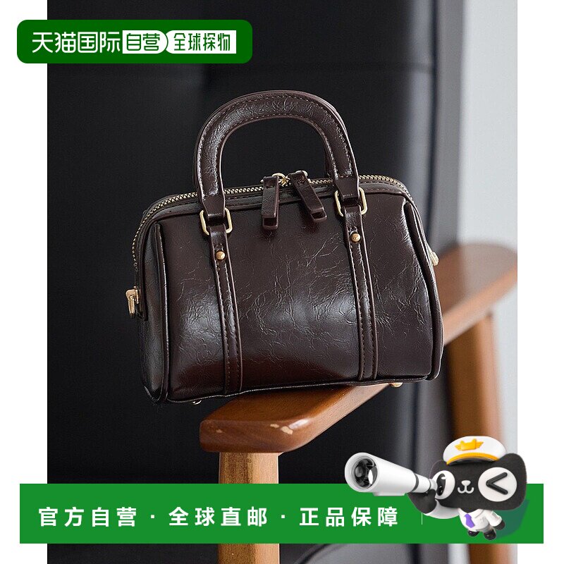 1h可退 日本直邮earth music&ecology 女装 仿皮迷你波士顿包 2WA