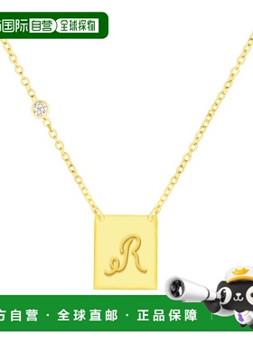 savvy cie jewels18K 镀金纯银项链，镶嵌 CZ - 黄色-r 【美国奥