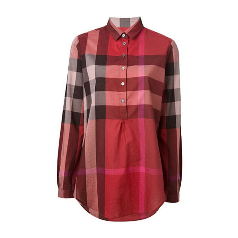 BURBERRY 女士衬衫 39564981 SS2023 红色 格纹衬衫