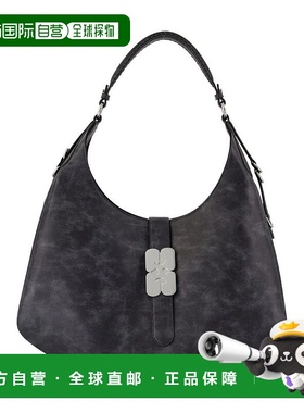 香港直邮GANNI 女士单肩包 A7076 AW2025 灰色 Ganni Kat Large V