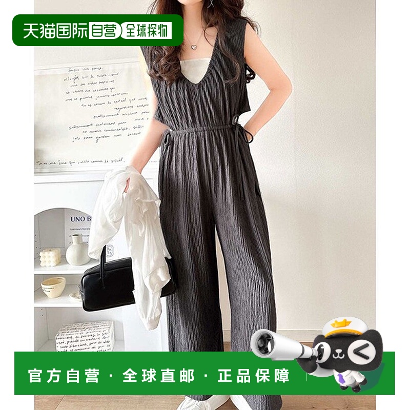 日本直邮Classical Elf 前后2WAY侧边丝带剪裁无袖连身裙 C04519E