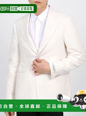 韩国直邮FENDI 白色 FF 棉麻西装外套 (FJ0768 AR94 F1MTI) 西装