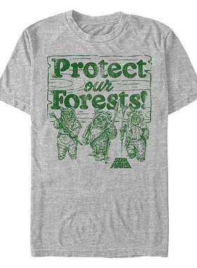 Fifth Sun|男士星球大战伊沃克人保护我们的森林营地短袖 T 恤