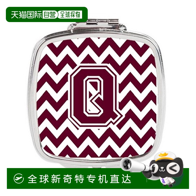 自营Carolines Treasures CJ1051-QSCM Letter Q Chevron Maroon