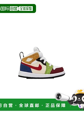 自营Nike Jordan 1 Mid SE白色/运动红-黑色DR6959-100幼儿-多色