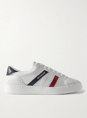Moncler 盟可睐 男士 Monaco M 条纹皮质运动鞋 4M00290M3126