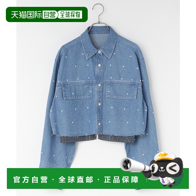 1h可退 日本直邮LOWRYS FARM 女士短款宽松牛仔衬衫 116612 11661