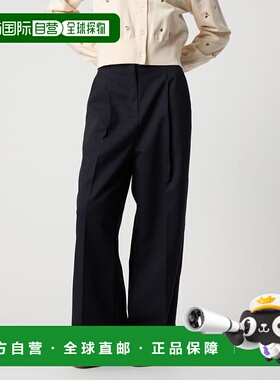 1h可退 日本直邮EMMEL REFINES EM 中线压褶高腰裁剪长裤阔腿裤