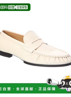 自营tod'sTOD的白色皮乐福鞋 美国奥莱直发