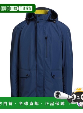 1h可退 香港直邮BOSS 波士 男士 大衣 blue蓝色 舒适时尚