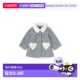 日本直邮日潮 petit main儿童毛毛领爱心口袋大衣9654309外套