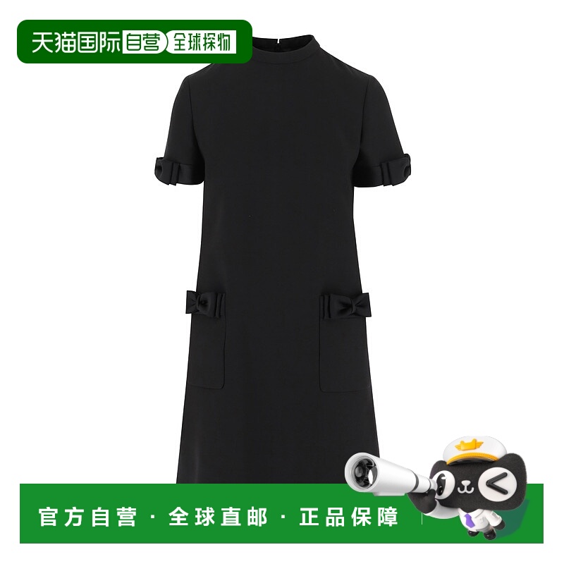 1h可退 香港直邮VALENTINO 女士连衣裙 BVAFH61CF0NO AW2025 黑色