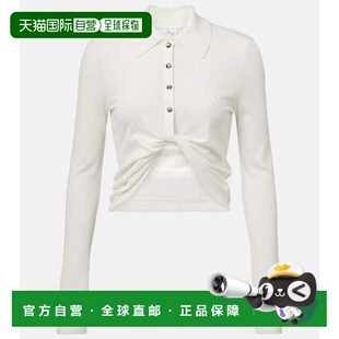 香港直邮Courreges white白色 女士 棉质衬衫 舒适时 短款 1h可退