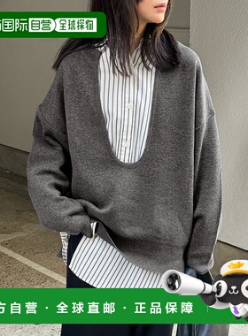 日本直邮SELECT MOCA 女士深U领针织套头衫 30001640