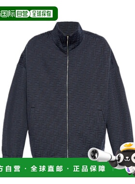 香港直邮FENDI 男士夹克 FAF743AU8OF1H3O SS2025 灰色 拉链运动