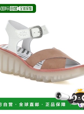 自营 FLY London Bace 绒面革和漆皮凉鞋 - 粉色 美国奥莱直发