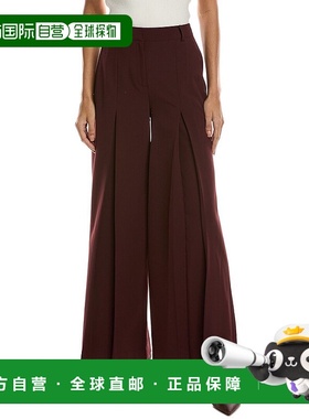 自营Kenneth Cole High-Rise Inverted Pleat Wide Leg Pant - pu