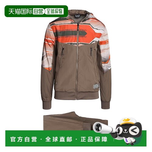 1h可退 香港直邮潮奢 Ea7 男士 Outfit 运动运动装 orange橙色 舒