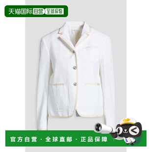 香港直邮Thom Browne 汤姆 布朗 女士 罗缎边棉质泡泡纱西装外套