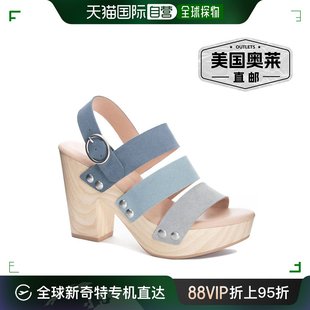 蓝色厚底凉鞋 chinese Fenny 美国奥莱 laundryCher 蓝色多色