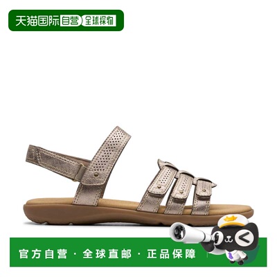 自营Clarks Elizabelle Kay in Beige Synthetic - taupe metalli
