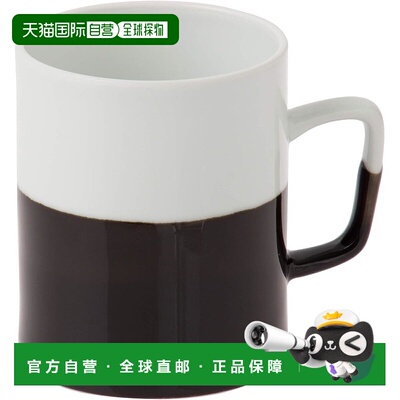 【日本直邮】西海陶器 马克杯 马克杯 白/棕色 250ml 43520
