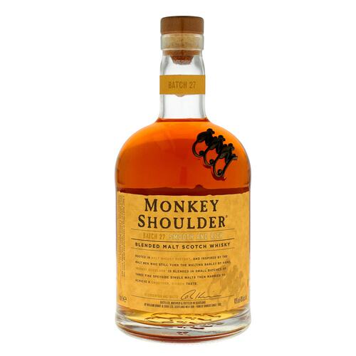欧洲直邮monkey shoulder三只猴子苏格兰威士忌40%vol1000ml洋酒