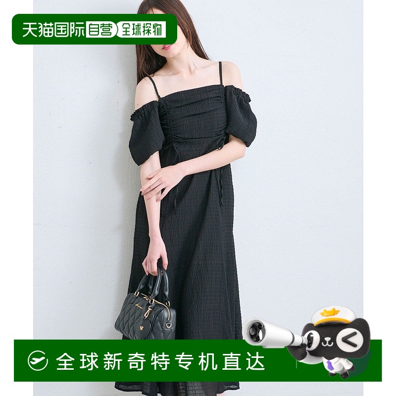 1h可退 日本直邮OLIVE des OLIVE 女士宽松可拆袖连衣裙 花纹/检