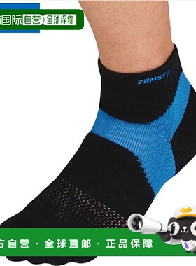 日本直邮ZAMST AS-1 袜子 5 趾袜（黑色 x 蓝色） 尺寸 L 设备 配