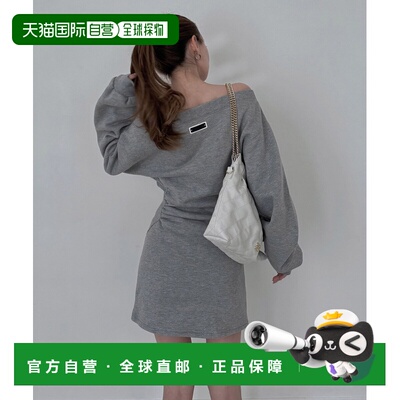 1h可退 日本直邮ROYAL PARTY 女装 仿皮拼接短款连衣裙 74611121